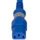 DL1413-H-180-BLU - 15FT Blue Dual Lock IEC320 C14 Secure-Locking to IEC320 C13 Universal Locking 15A 250V | American Cable Assemblies