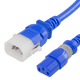 DL1413-H-072-BLU - 6FT Blue Dual Lock IEC320 C14 Secure-Locking to IEC320 C13 Universal Locking 15A 250V | American Cable Assemblies
