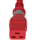 DL2019-J-060-RED - 5FT Red Dual Lock IEC320 C20 Secure-Locking to IEC320 C19 Universal Locking 20A 250V | American Cable Assemblies