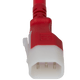 674130-940407 - 4FT Red P-Lite Lock IEC320 C14 Locking to IEC320 C13 10A 250V | American Cable Assemblies