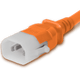 14K19-H-072-ORG - 6FT Orange Secure-Lock/P-Lock IEC320 C14 Locking to IEC320 C19 15A 250V | American Cable Assemblies
