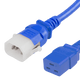 14K19-H-060-BLU - 5FT Blue Secure-Lock/P-Lock IEC320 C14 Locking to IEC320 C19 15A 250V | American Cable Assemblies