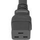 14K19-H-120 - 10FT Black Secure-Lock/P-Lock IEC320 C14 Locking to IEC320 C19 15A 250V | American Cable Assemblies