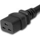 14K19-H-036 - 3FT Black Secure-Lock/P-Lock IEC320 C14 Locking to IEC320 C19 15A 250V | American Cable Assemblies