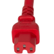 14K15-H-120-RED - 10FT Red Secure-Lock/P-Lock IEC320 C14 Locking to IEC320 C15 15A 250V | American Cable Assemblies