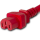14K15-H-060-RED - 5FT Red Secure-Lock/P-Lock IEC320 C14 Locking to IEC320 C15 15A 250V | American Cable Assemblies