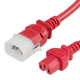 14K15-H-060-RED - 5FT Red Secure-Lock/P-Lock IEC320 C14 Locking to IEC320 C15 15A 250V | American Cable Assemblies