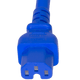 14K15-H-012-BLU - 1FT Blue Secure-Lock/P-Lock IEC320 C14 Locking to IEC320 C15 15A 250V | American Cable Assemblies