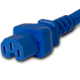 14K15-H-036-BLU - 3FT Blue Secure-Lock/P-Lock IEC320 C14 Locking to IEC320 C15 15A 250V | American Cable Assemblies