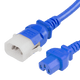 14K15-H-036-BLU - 3FT Blue Secure-Lock/P-Lock IEC320 C14 Locking to IEC320 C15 15A 250V | American Cable Assemblies