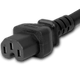14K15-H-036 - 3FT Black Secure-Lock/P-Lock IEC320 C14 Locking to IEC320 C15 15A 250V | American Cable Assemblies