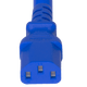 14K13-H-048-BLU - 4FT Blue Secure-Lock/P-Lock IEC320 C14 Locking to IEC320 C13 15A 250V | American Cable Assemblies