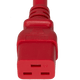 20K19-J-180-RED - 15FT Red Secure-Lock/P-Lock IEC320 C20 Locking to IEC320 C19 20A 250V | American Cable Assemblies