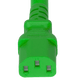 14K13-F-096-GRN - 8FT Green Secure-Lock/P-Lock IEC320 C14 Locking to IEC320 C13 10A 250V | American Cable Assemblies