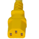 14K13-F-120-YEL - 10FT Yellow Secure-Lock/P-Lock IEC320 C14 Locking to IEC320 C13 10A 250V | American Cable Assemblies