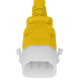 14K13-F-180-YEL - 15FT Yellow Secure-Lock/P-Lock IEC320 C14 Locking to IEC320 C13 10A 250V | American Cable Assemblies