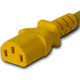 14K13-F-072-YEL - 6FT Yellow Secure-Lock/P-Lock IEC320 C14 Locking to IEC320 C13 10A 250V | American Cable Assemblies