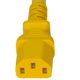 14K13-F-036-YEL - 3FT Yellow Secure-Lock/P-Lock IEC320 C14 Locking to IEC320 C13 10A 250V | American Cable Assemblies