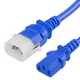 14K13-F-108-BLU - 9FT Blue Secure-Lock/P-Lock IEC320 C14 Locking to IEC320 C13 10A 250V | American Cable Assemblies