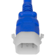 14K13-F-096-BLU - 8FT Blue Secure-Lock/P-Lock IEC320 C14 Locking to IEC320 C13 10A 250V | American Cable Assemblies