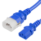 14K13-F-096-BLU - 8FT Blue Secure-Lock/P-Lock IEC320 C14 Locking to IEC320 C13 10A 250V | American Cable Assemblies