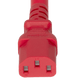 14K13-F-018-RED - 1.5FT Red Secure-Lock/P-Lock IEC320 C14 Locking to IEC320 C13 10A 250V | American Cable Assemblies