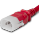 14K13-F-018-RED - 1.5FT Red Secure-Lock/P-Lock IEC320 C14 Locking to IEC320 C13 10A 250V | American Cable Assemblies