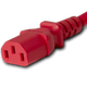 14K13-F-018-RED - 1.5FT Red Secure-Lock/P-Lock IEC320 C14 Locking to IEC320 C13 10A 250V | American Cable Assemblies