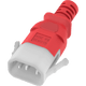 14K13-F-018-RED - 1.5FT Red Secure-Lock/P-Lock IEC320 C14 Locking to IEC320 C13 10A 250V | American Cable Assemblies