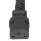 14K13-F-144 - 12FT Black Secure-Lock/P-Lock IEC320 C14 Locking to IEC320 C13 10A 250V | American Cable Assemblies