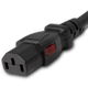 1413K-F-060 - 5FT Black A-Lock IEC320 C14 to IEC320 C13 Universal Locking 10A 250V | American Cable Assemblies
