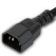 1413K-F-048 - 4FT Black A-Lock IEC320 C14 to IEC320 C13 Universal Locking 10A 250V | American Cable Assemblies
