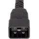 2019K-H-072 - 6FT Black A-Lock IEC320 C20 to IEC320 C19 Universal Locking 15A 250V | American Cable Assemblies