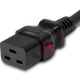 2019K-H-036 - 3FT Black A-Lock IEC320 C20 to IEC320 C19 Universal Locking 15A 250V | American Cable Assemblies
