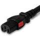1415K-H-036 - 3FT Black A-Lock IEC320 C14  to IEC320 C15 Universal Locking 15A 250V | American Cable Assemblies