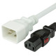 2013K-H-144-WHT - 12FT White A-Lock IEC320 C20 to IEC320 C13 Universal Locking 15A 250V | American Cable Assemblies