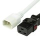 1419K-H-144-WHT - 12FT White A-Lock IEC320 C14 to IEC320 C19 Universal Locking 15A 250V | American Cable Assemblies