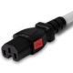 1415K-H-036-WHT - 3FT White A-Lock IEC320 C14  to IEC320 C15 Universal Locking 15A 250V | American Cable Assemblies