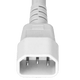 1413K-H-072-WHT - 6FT White A-Lock IEC320 C14 to IEC320 C13 Universal Locking 15A 250V | American Cable Assemblies