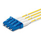 4-Fiber LC UPC to LC APC Multi-Fiber Indoor Micro Distribution Cable, Single Mode OS2, 2.0mm leads, Plenum, TAA Compliant - Made in USA