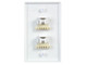 WALL JACK, DUPLEX, 6P4C, PUNCHDOWN-TYPE