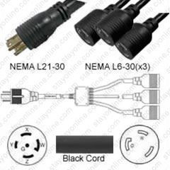NEMA L6-30 Locking Plug And Connector Set By Iron Box - 30 Amp, 250V, New In Box (IBX-L630PR)