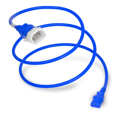 14K13-F-072-BLU - 6FT Blue Secure-Lock/P-Lock IEC320 C14 Locking