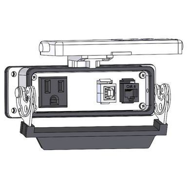 Mencom DP1-RJ45-USB-BFAF-24 Panel Interface Connector with Simplex ...