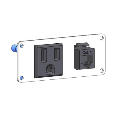 Mencom DP1-RJ45-PL16 Panel Interface Connector with Simplex outlet ...