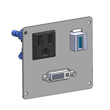 Mencom DP1-DVI-I-USB-AFAF-PL32 Panel Interface Connector with Simplex ...