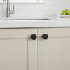 Cosmas 5234FB Flat Black Round Contemporary Cabinet Knob