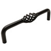 Cosmas 9992-128FB Flat Black Birdcage Cabinet Pull