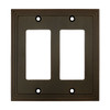 Cosmas 25090-ORB Oil Rubbed Bronze Double GFCI / Decora Wall Plate
