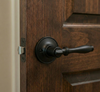 Designers Impressions Villa Design Black Privacy Door Lever: 55-5966